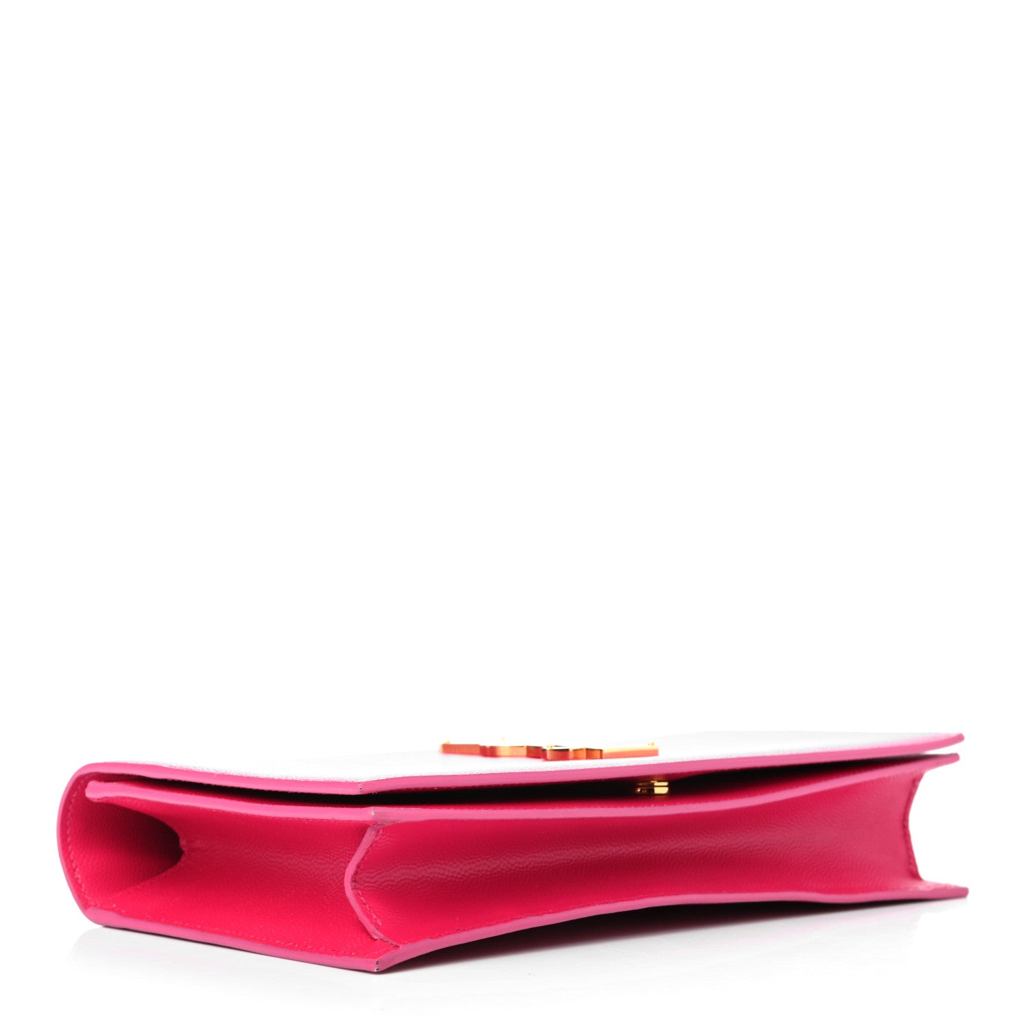 Saint Laurent Grain De Poudre Classic Monogram Kate Clutch Lipstick Fuchsia 3 of 6