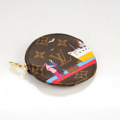 Louis Vuitton Monogram 2016 Christmas Animation Round Coin Purse Rouge 4 of 7