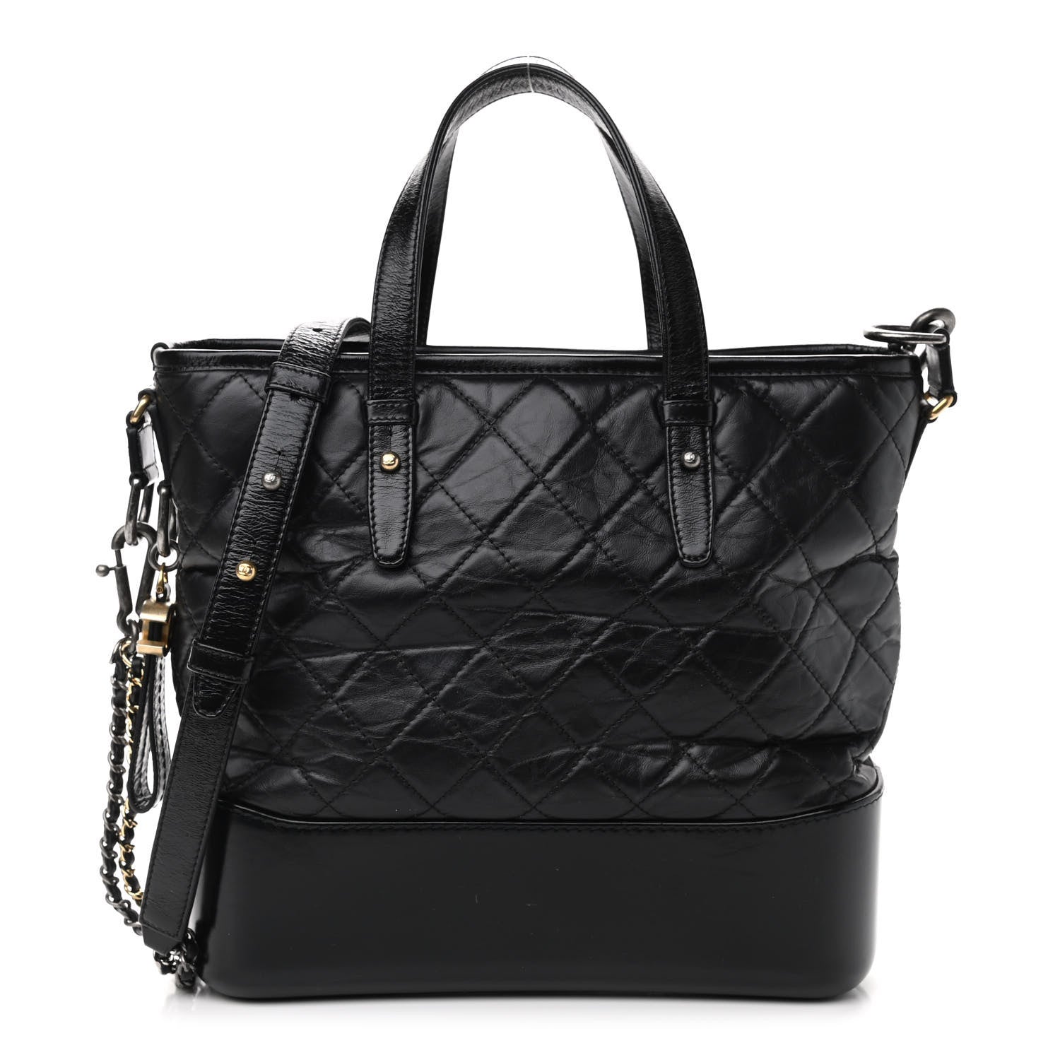 Chanel Calfskin Quilted Gabrielle Shopping Tote Black 1 of 9