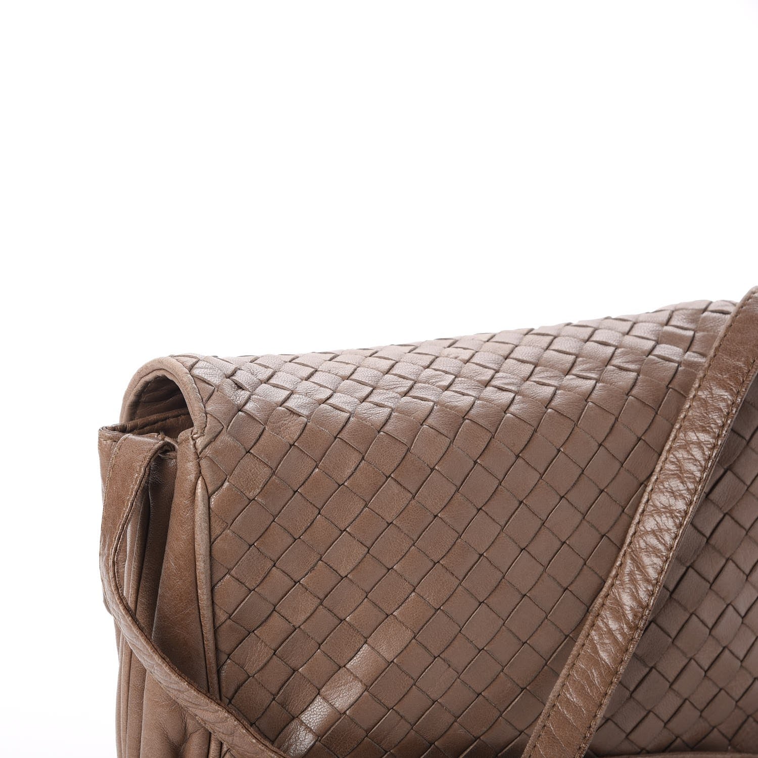 Bottega Veneta BOTTEGA VENETA Nappa Intrecciato Flap Shoulder Bag Bag Old Petra 14 of 19