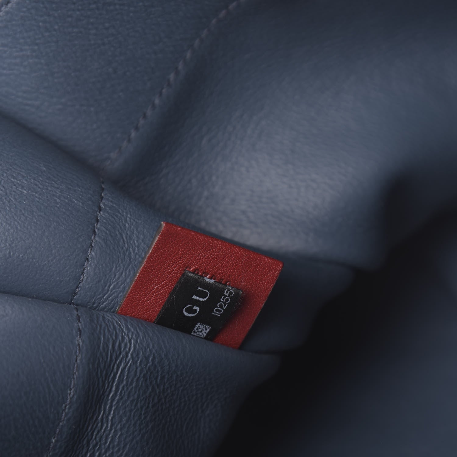 Gucci Suede Calfskin Large Rajah Chain Tote New Blue Romantic Cherry 6 of 11