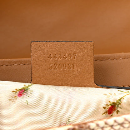Gucci Raffia Elaphe Matelasse Small GG Marmont Shoulder Bag Natural Cream Brown 7 of 10