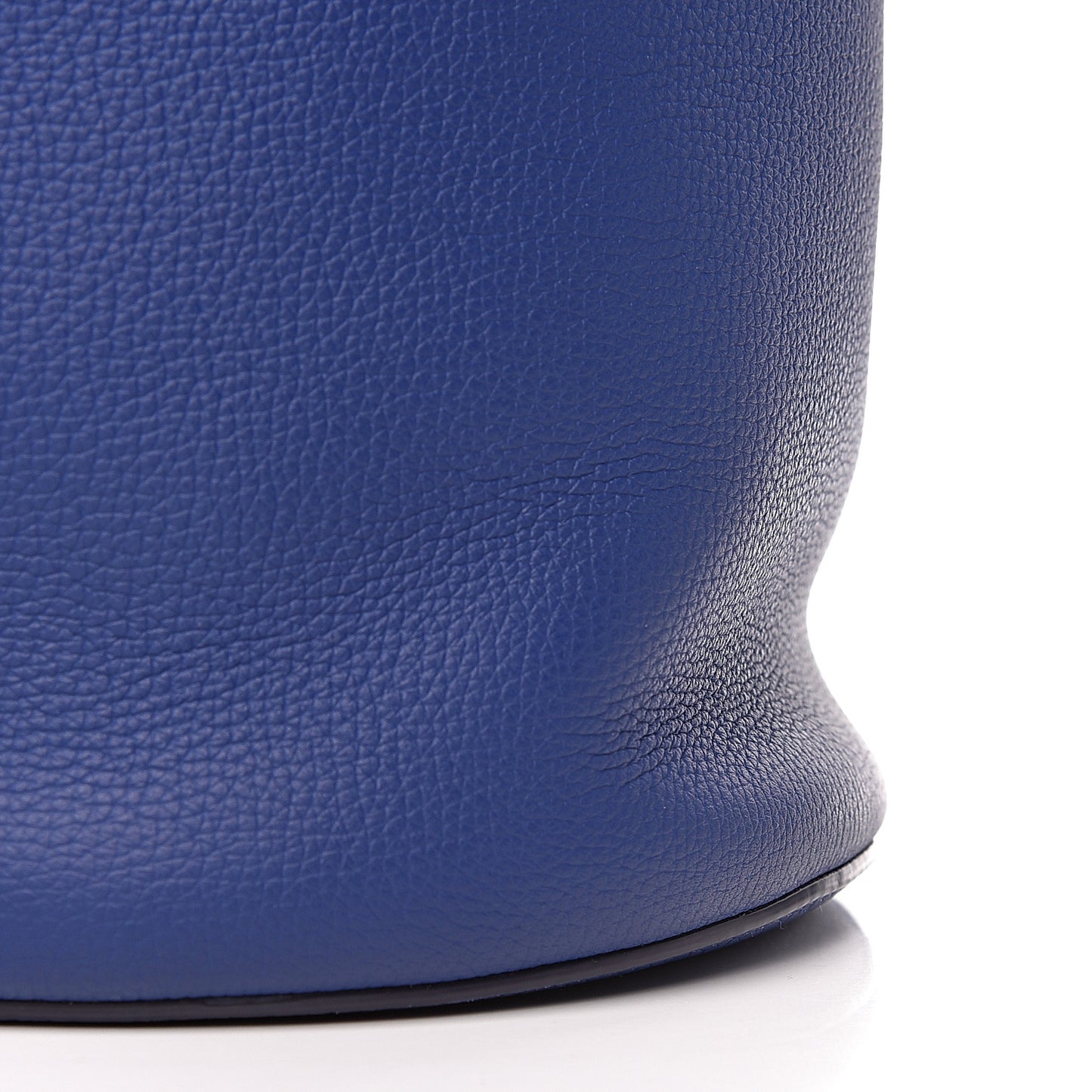 Supple Grained Calfskin Big Bag Bucket Cobalt