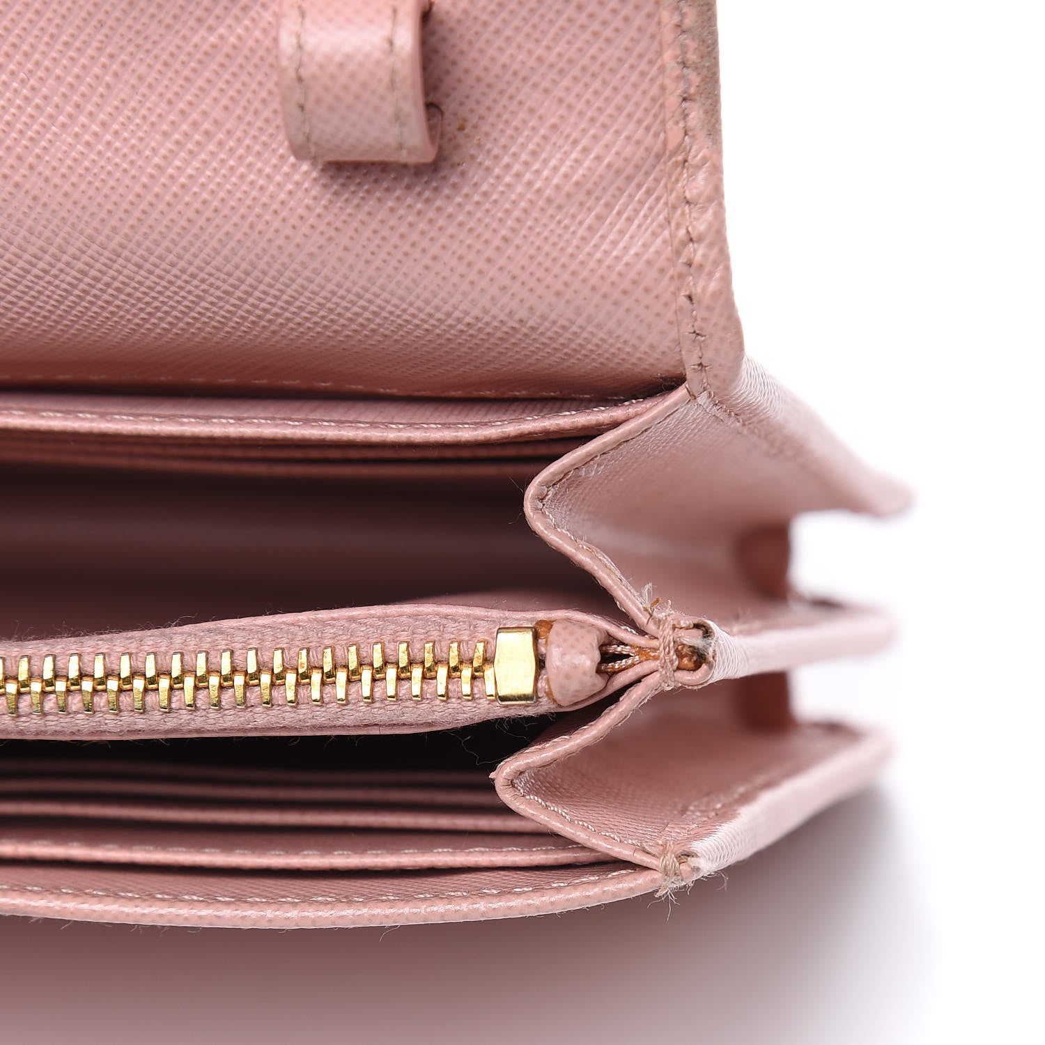 Prada Saffiano Metal Flap Wallet with Strap Orchidea 10 of 24