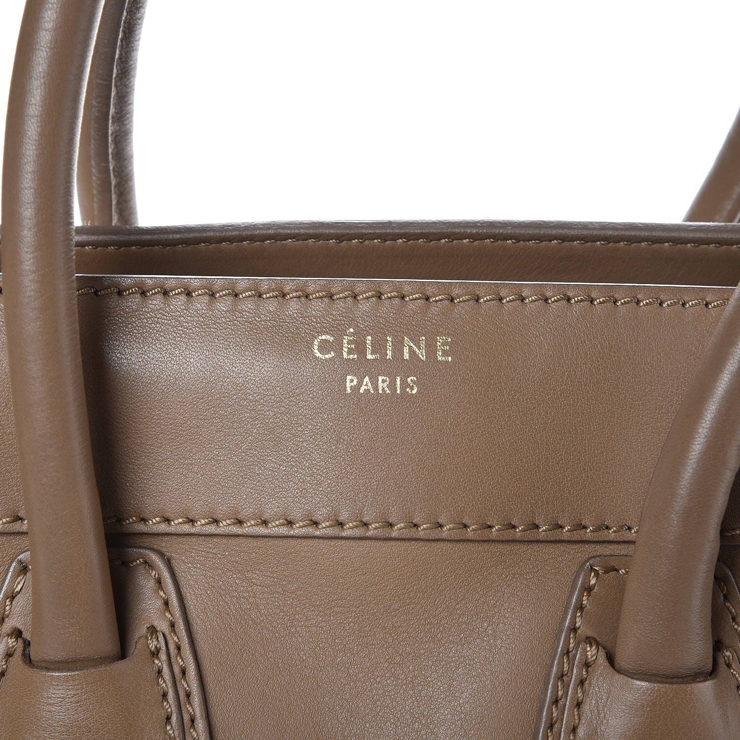 Celine Smooth Calfskin Micro Luggage Camel 6 of 13