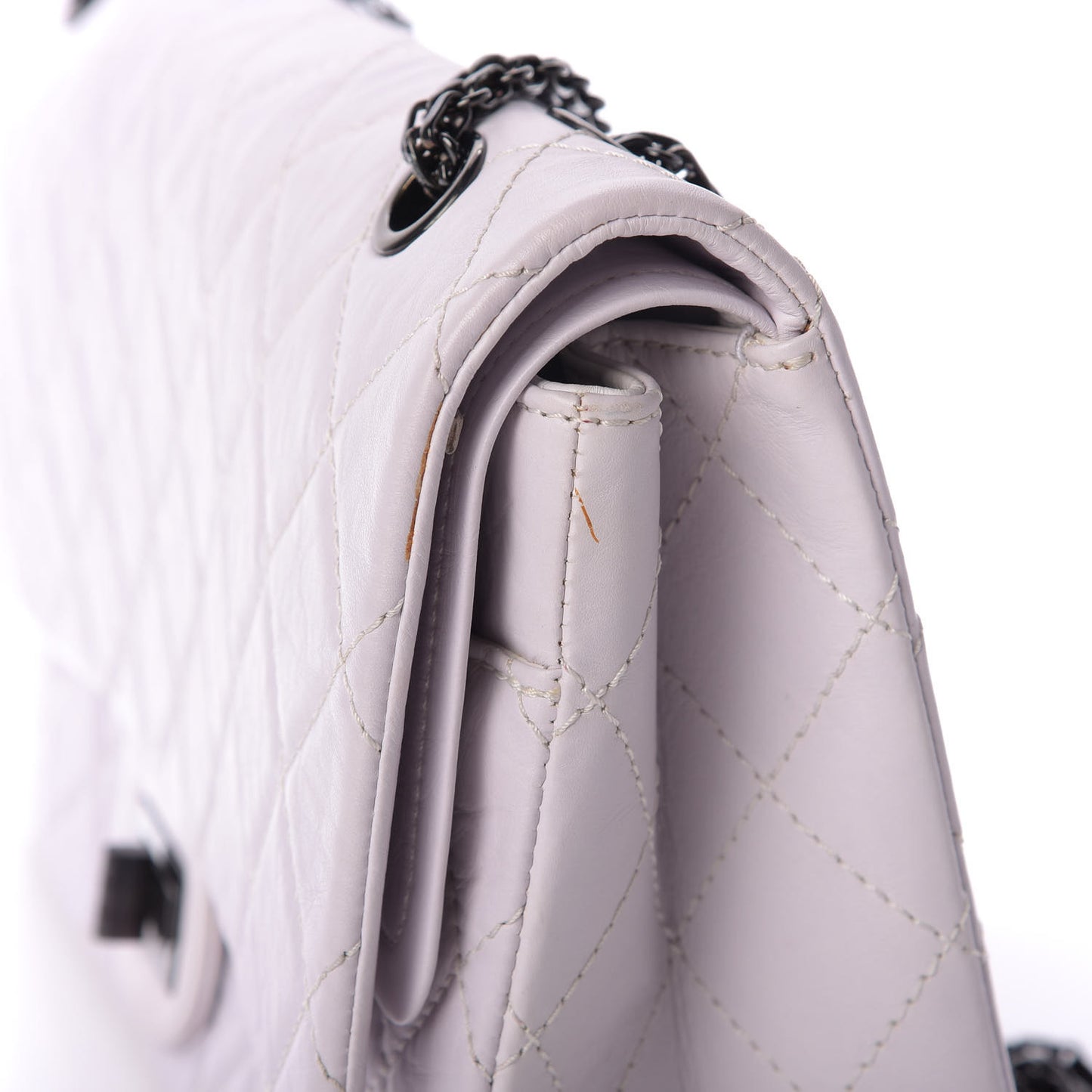 Aged Calfskin 2.55 Reissue 227 Flap White