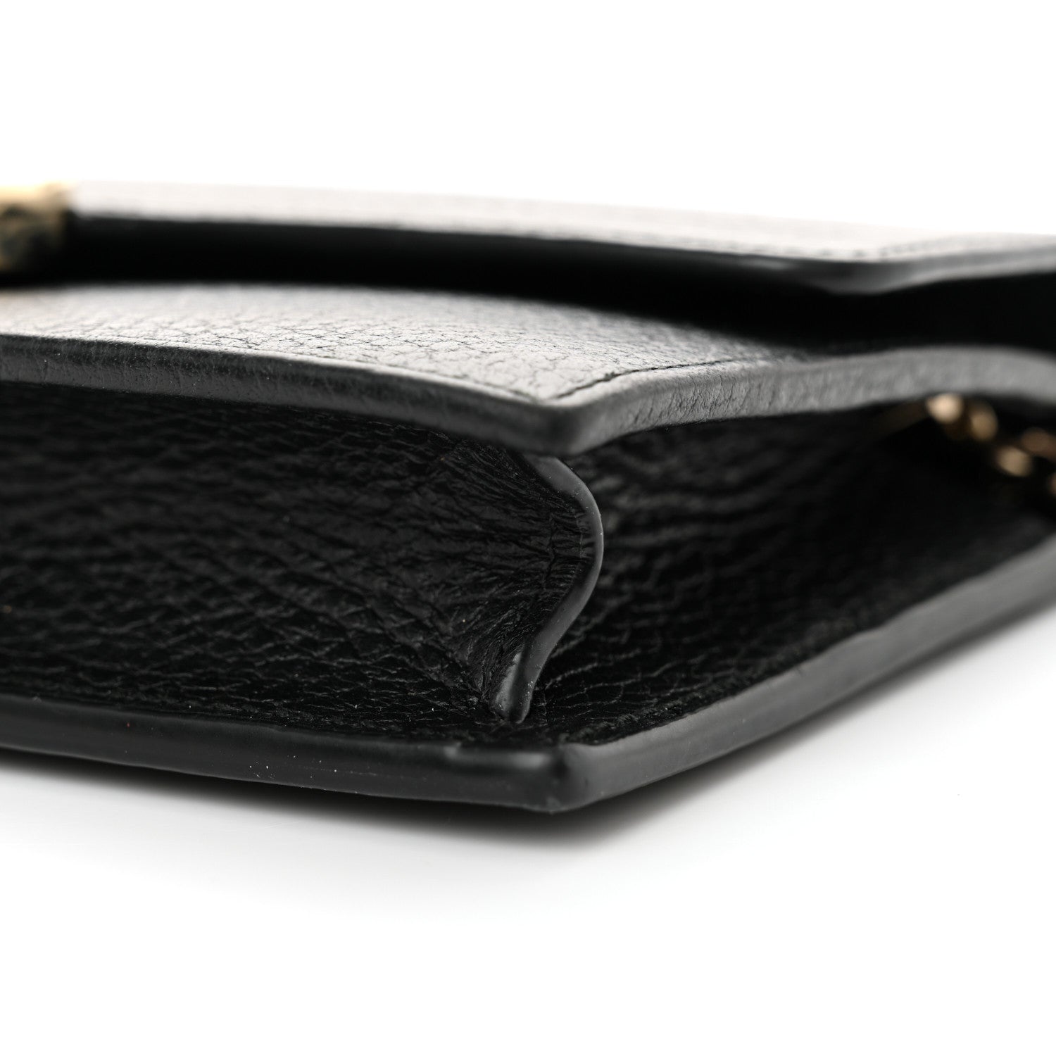 Gucci Dollar Calfskin Interlocking G Chain Wallet Black 9 of 10