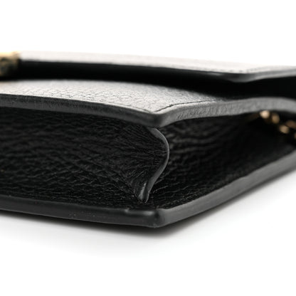 Gucci Dollar Calfskin Interlocking G Chain Wallet Black 9 of 10