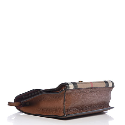 Burberry Derby Calfskin House Check Small Macken Crossbody Bag Tan 4 of 18