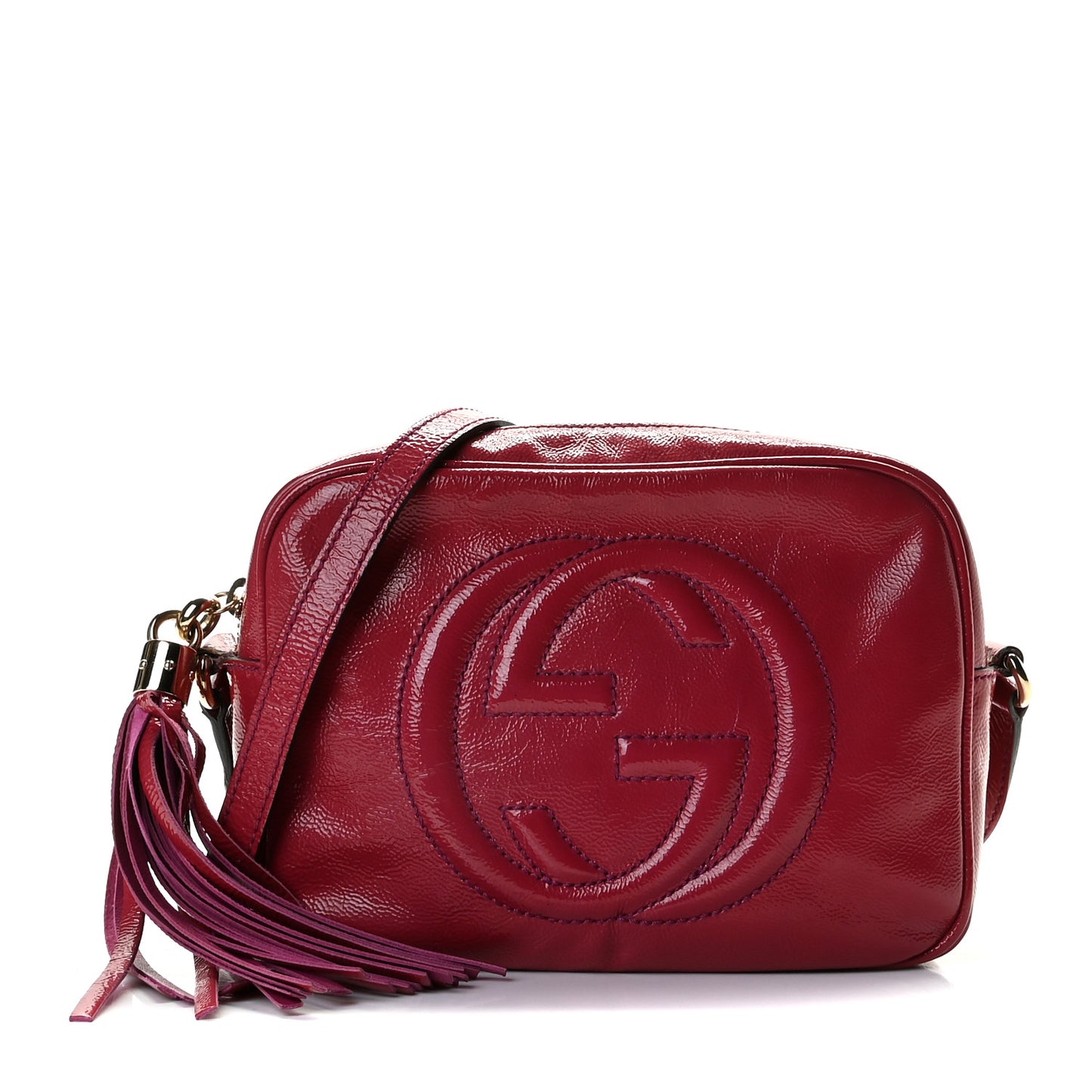 Soft Patent Small Soho Disco Bag Bright Bougainvillea