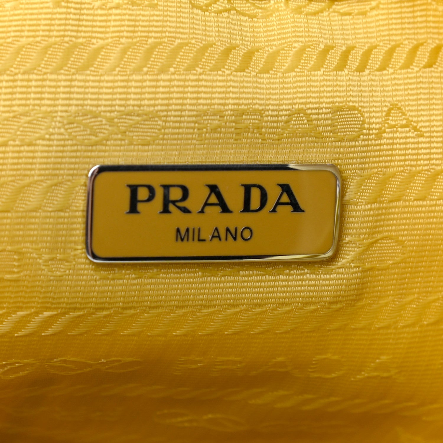 Prada Saffiano Tessuto Nylon Bucket Wristlet Girasole 6 of 10