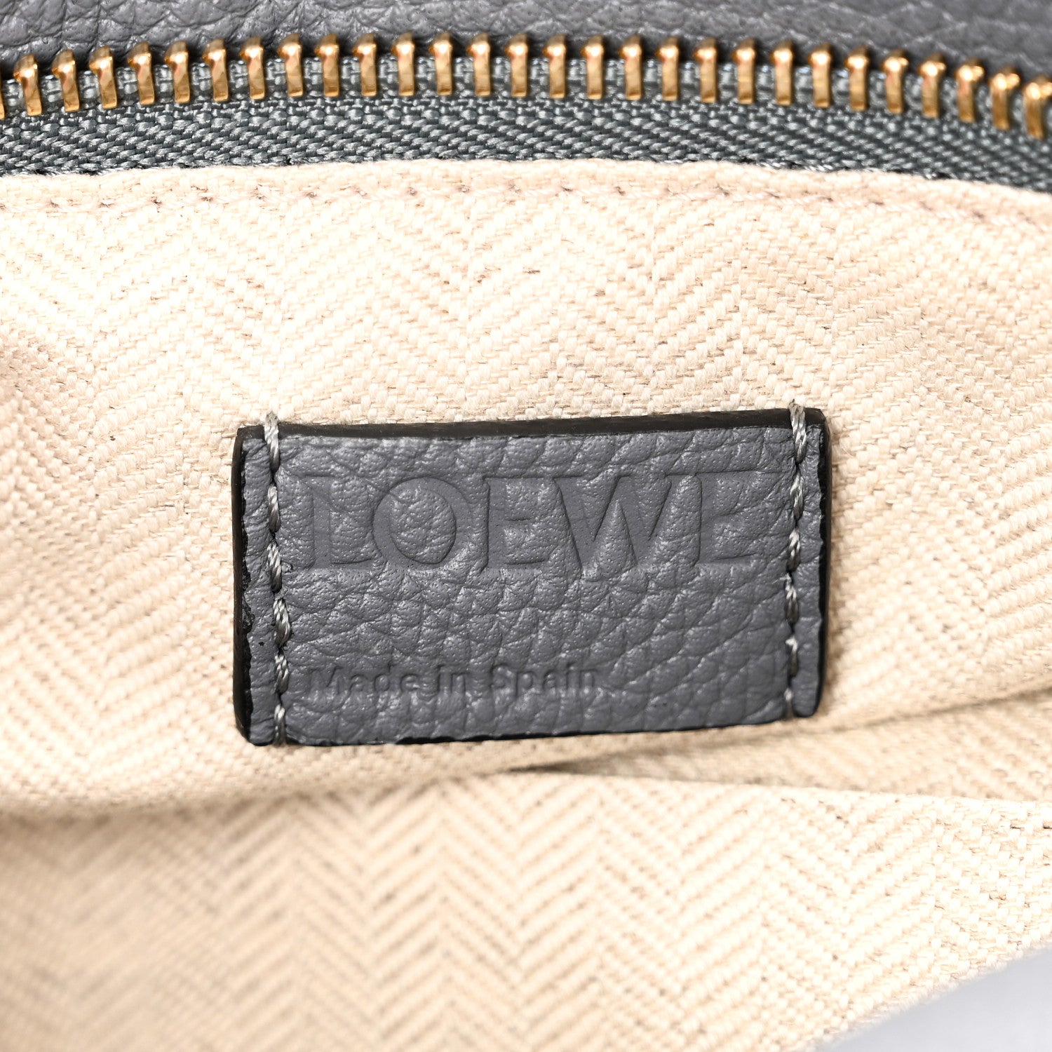 Loewe Soft Grained Calfskin Small Puzzle Bag Asphalt Grey 1843434