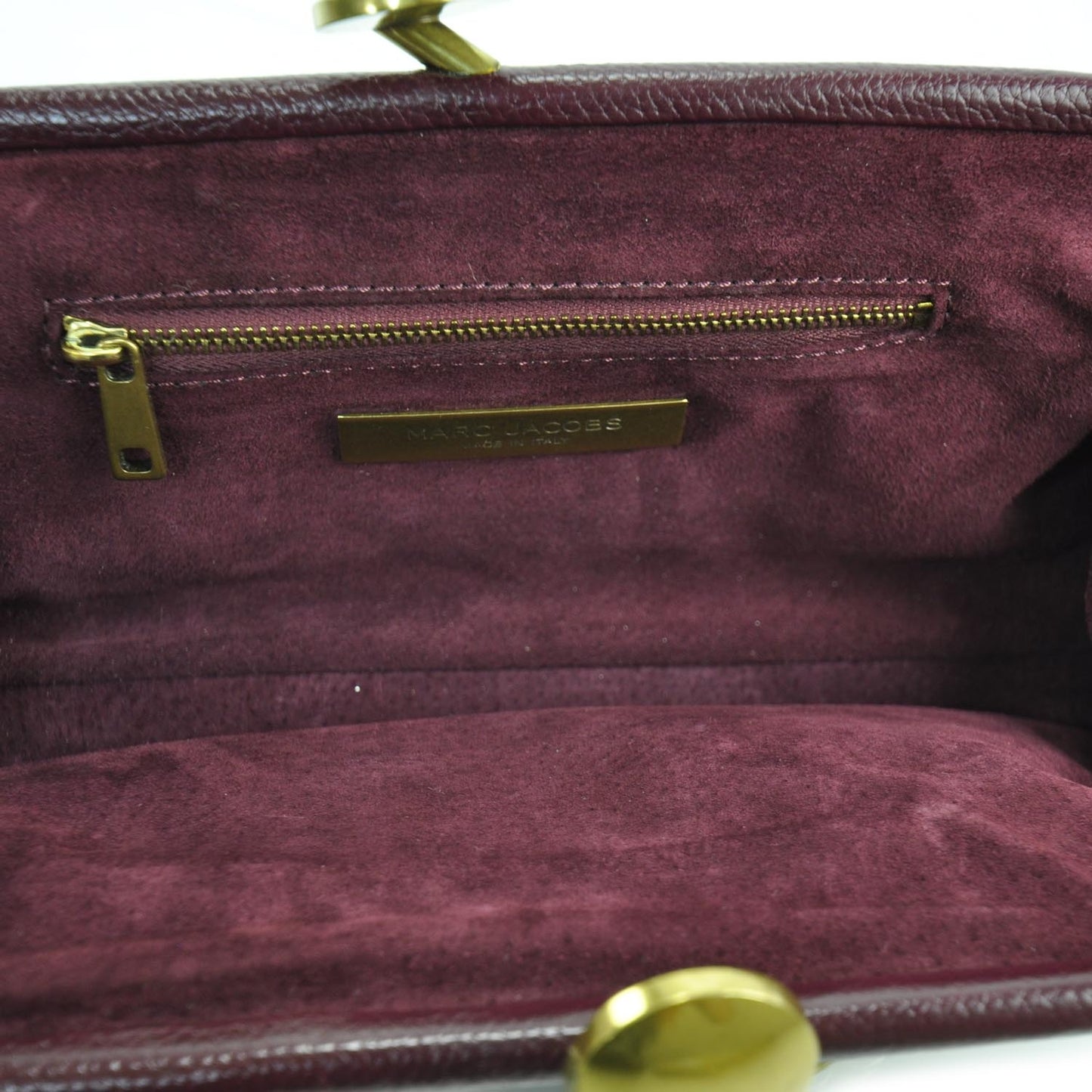 Quilted Leather East West Stam Clutch Violet