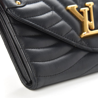 Louis Vuitton Calfskin New Wave Long Wallet Black 8 of 13