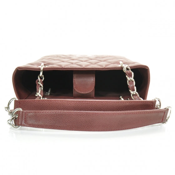 Caviar Petit Shopping Tote PST Bordeaux