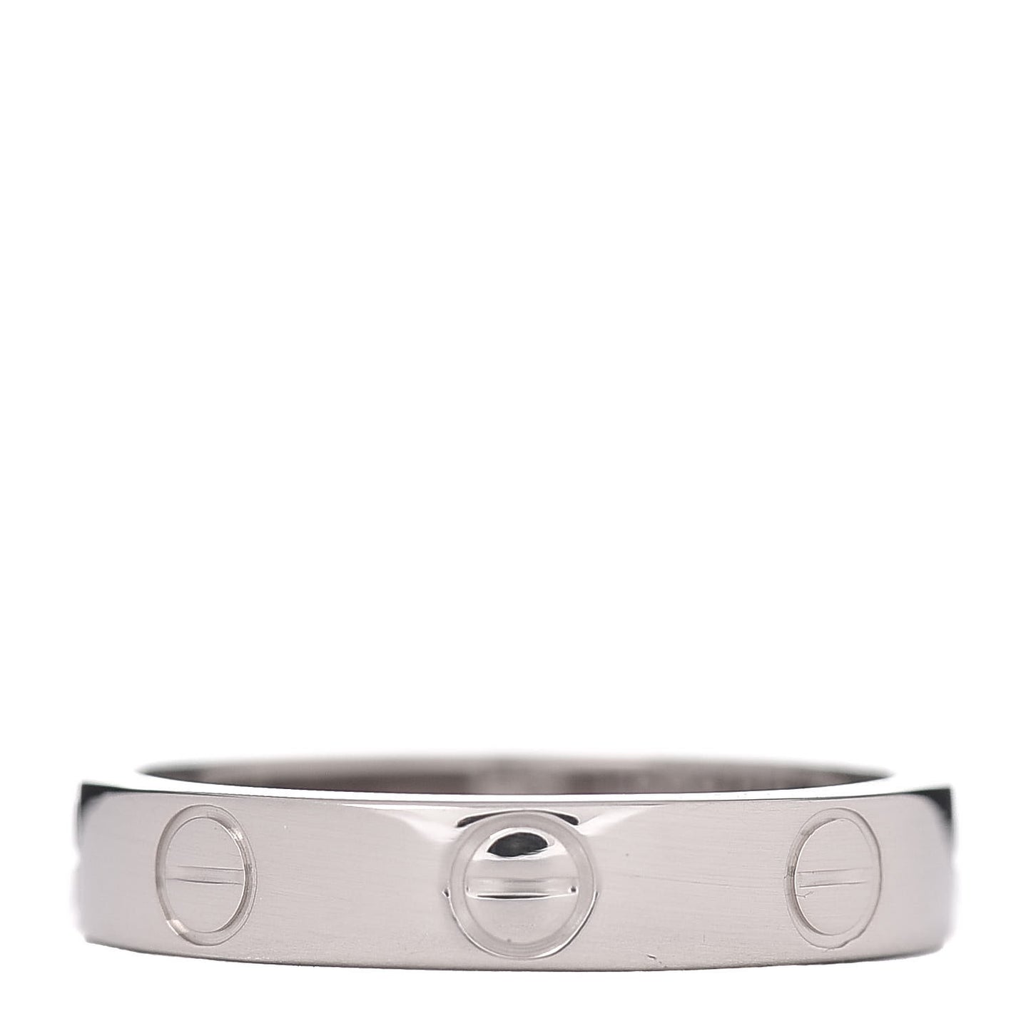 18K White Gold 3.5mm LOVE Wedding Band Ring 49 4.75