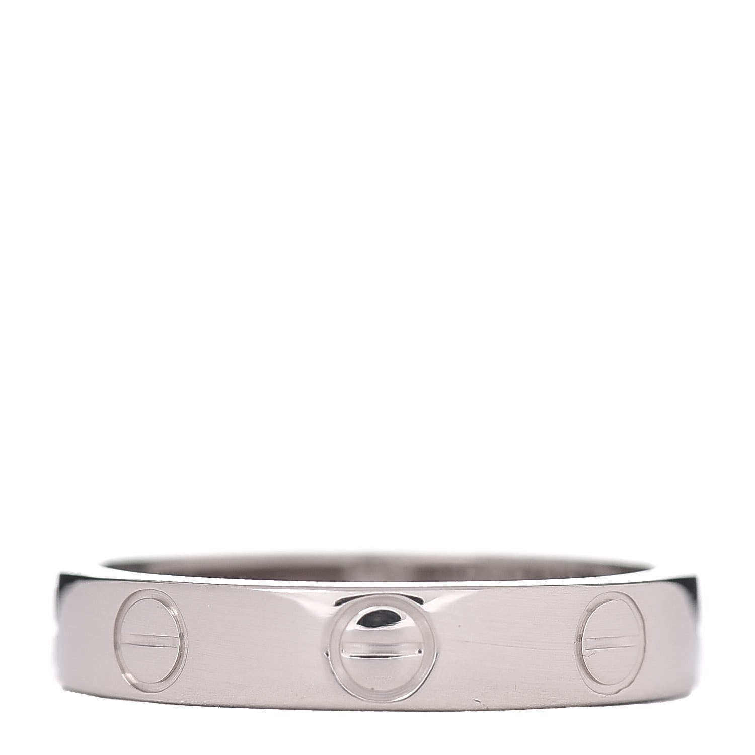 Cartier 18K White Gold 3.5mm LOVE Wedding Band Ring 49 4.75 3 of 4