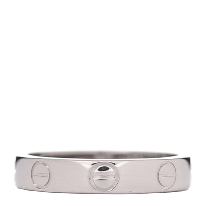Cartier 18K White Gold 3.5mm LOVE Wedding Band Ring 49 4.75 3 of 4