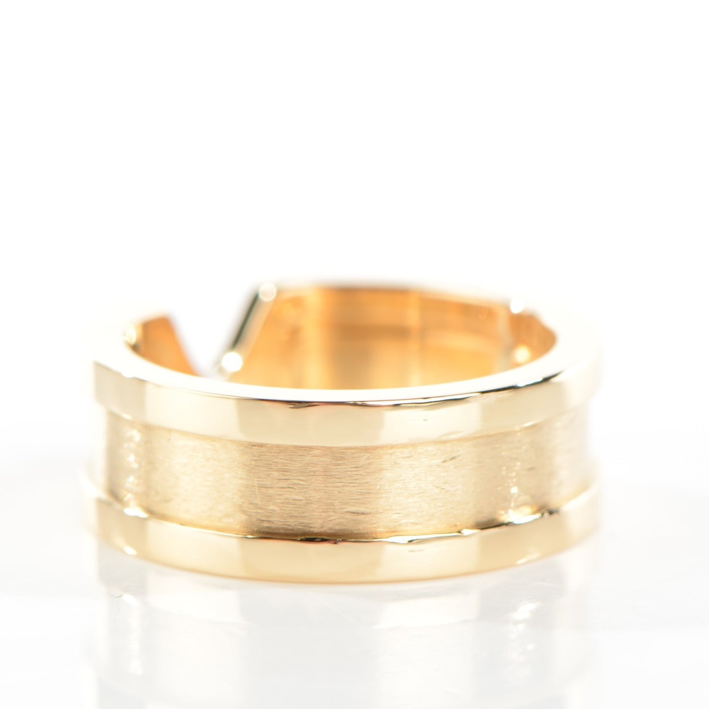 18K Yellow Gold Diamond 7mm C De Ring 47 4