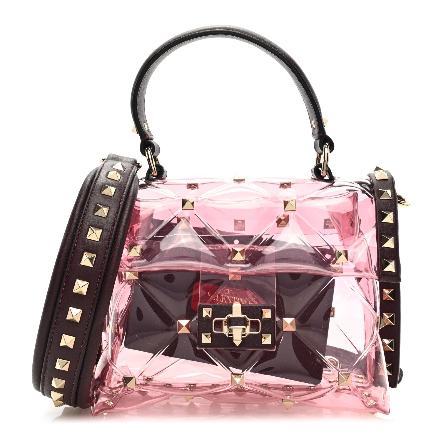 Valentino Garavani PVC Mini Candystud Top Handle Bag Rubin 1 of 11