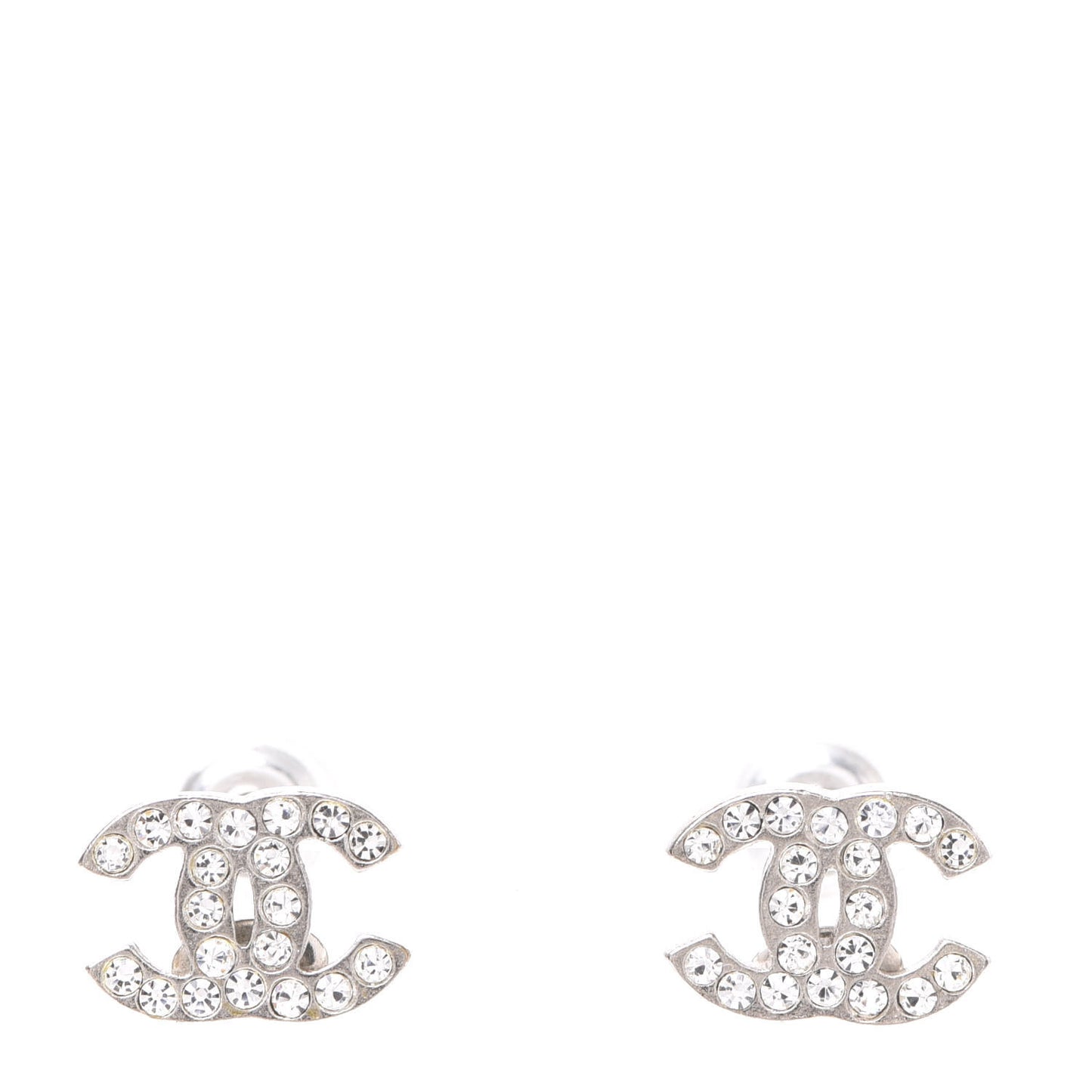 Crystal Mini Timeless CC Earrings Silver