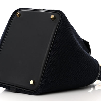 Hermes Toile Goeland Swift Cargo Picotin Lock 18 Bleu Marine 10 of 11