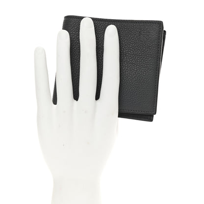 Loewe Grained Calfskin Bi-fold Wallet Grey Black 2 of 9