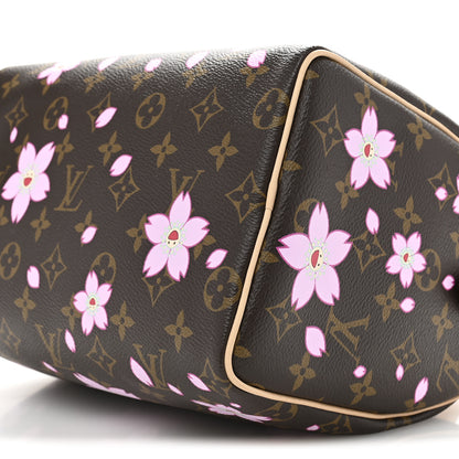 Louis Vuitton LV X TM Monogram Cherry Blossom Speedy Bandouliere 25 Sakura Brown 9 of 10