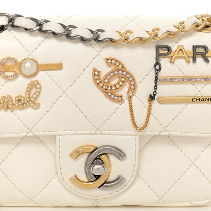 Chanel Lambskin Quilted Mini Coco Clips Flap White 8 of 12