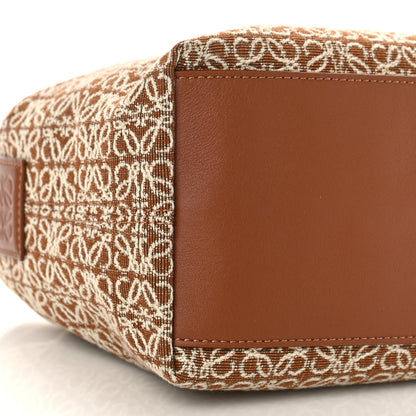 Loewe Jacquard Anagram Calfskin Small Cubi Bag Tan Pecan 6 of 8