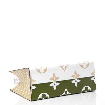 Louis Vuitton Monogram Giant Onthego GM Kaki Beige 4 of 9