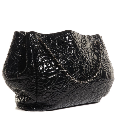 Chanel Vinyl Graphic Edge Tote Black 3 of 7
