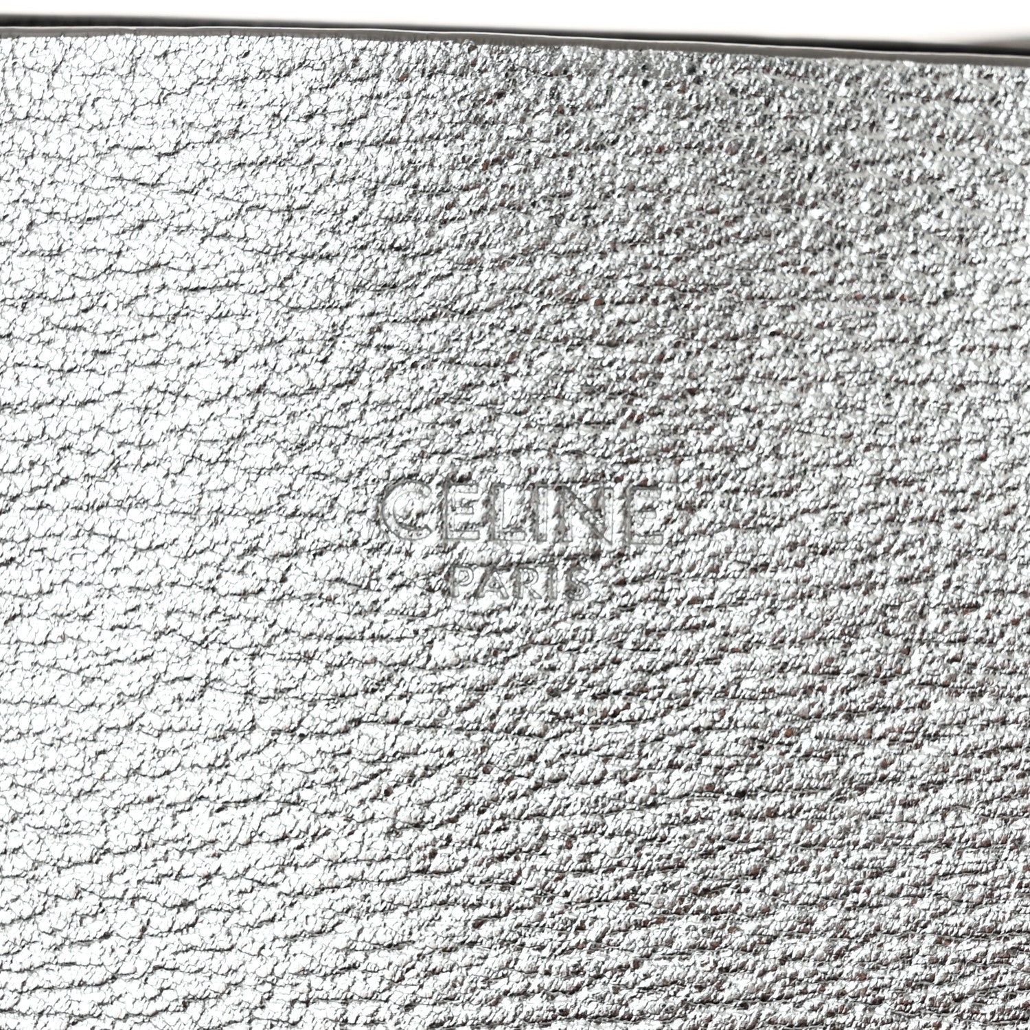 Celine Metallic Grained Calfskin Small Vertical Cabas Silver 7 of 11