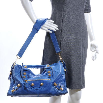 Balenciaga Agneau Giant 21 Gold Hardware Part Time Electric Bleu 2 of 12
