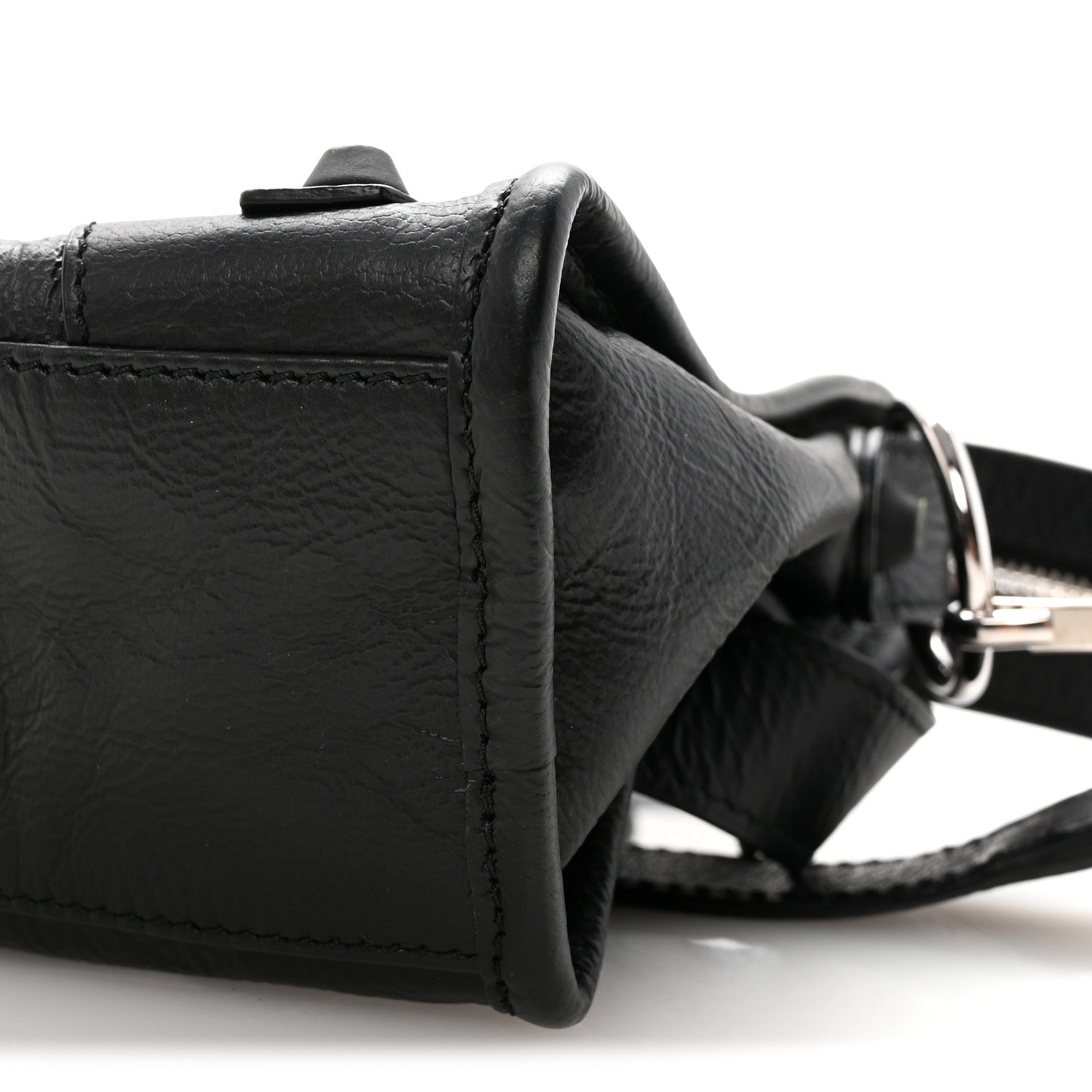 Balenciaga Matte Goatskin Rubber Covered Classic Hardware Mini City Black 11 of 11