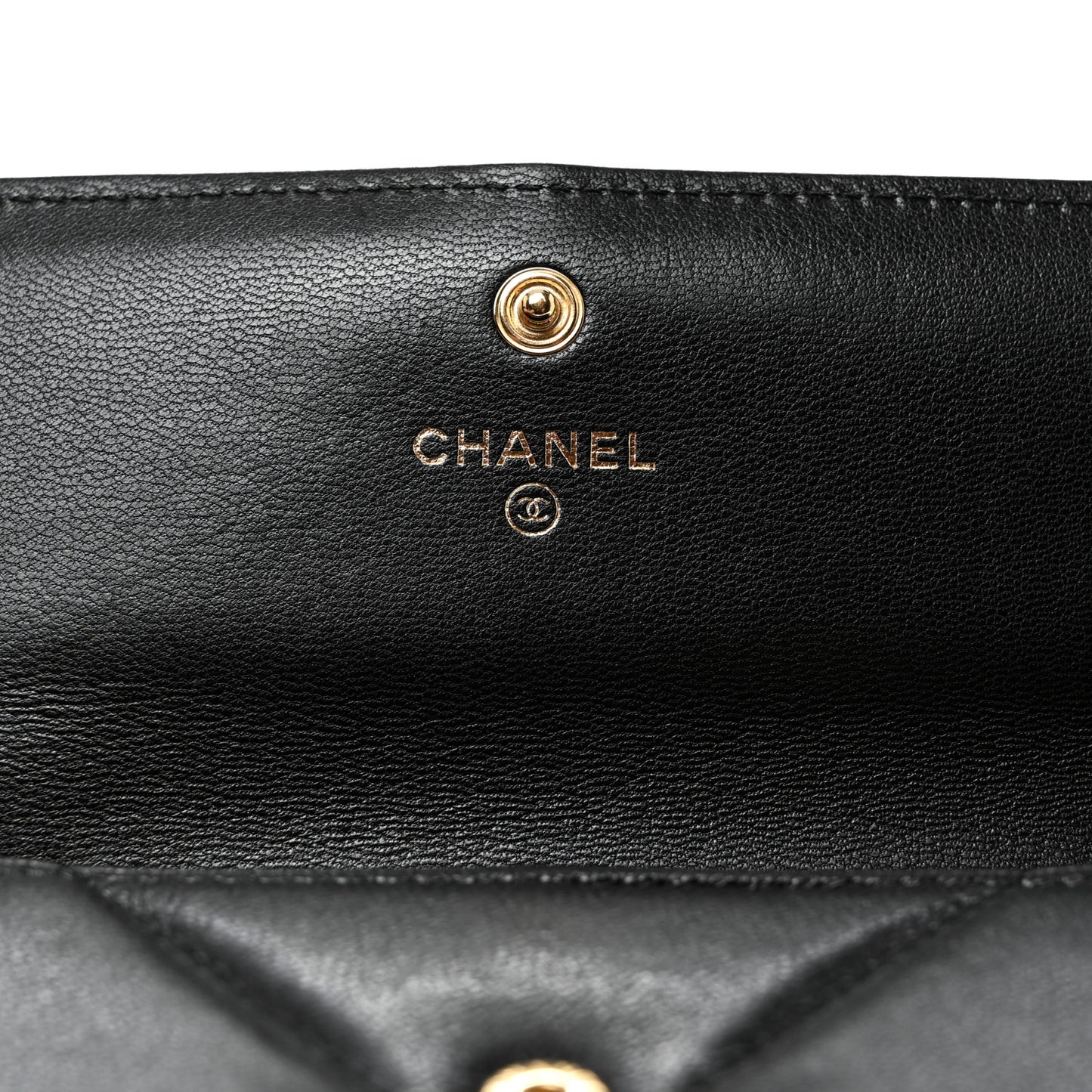 Lambskin Quilted 19 Flap Wallet Black