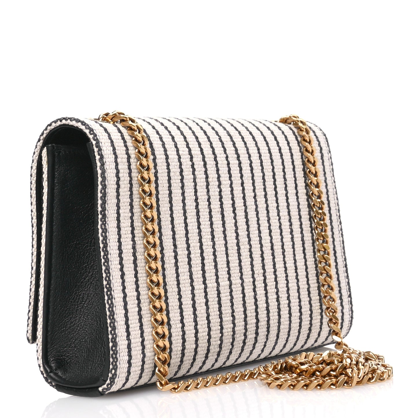 Canvas Small Striped Kate Satchel Grigio Multicolor