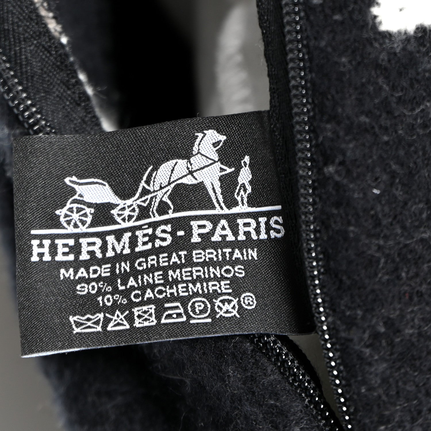 Hermes Wool Cashmere Avalon III Pillow PM Ecru Black 3 of 3