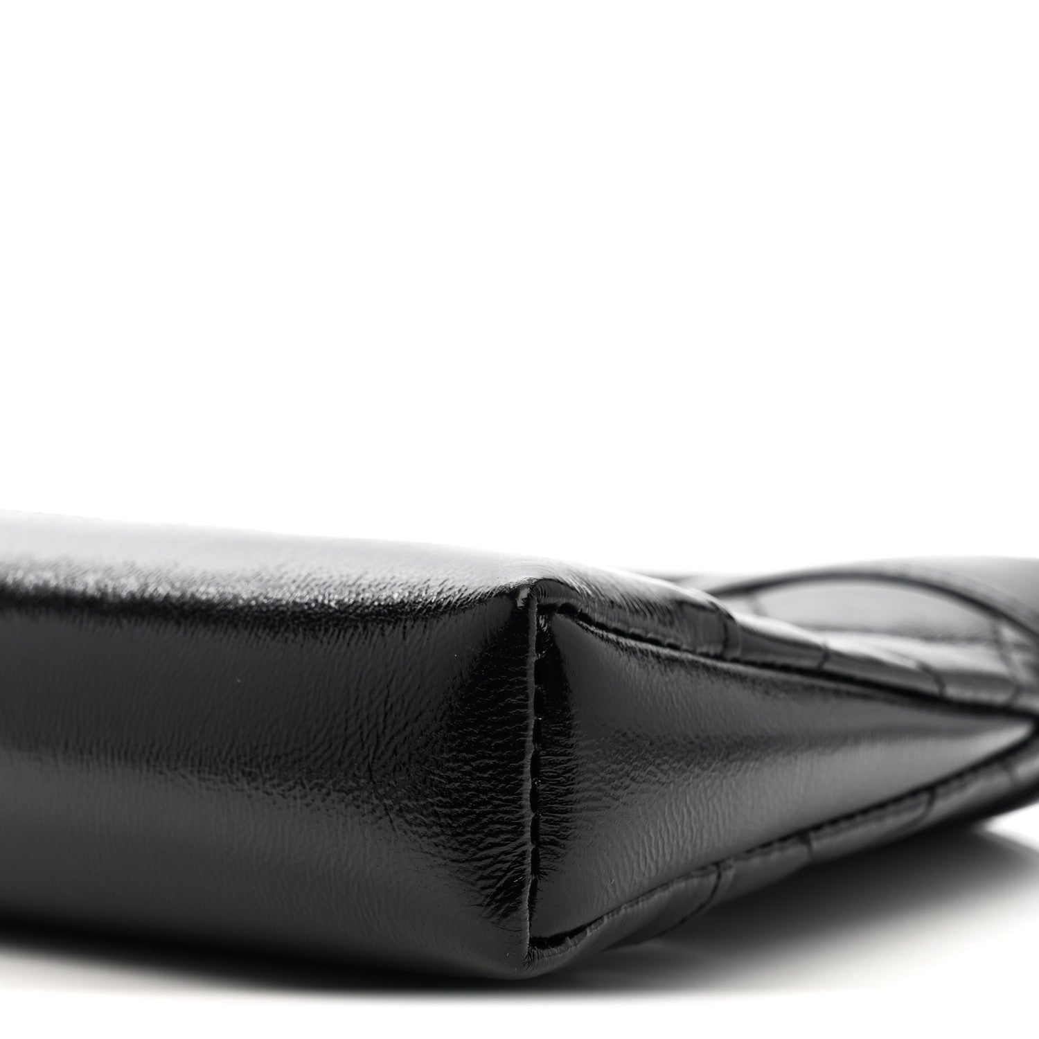 Chanel Shiny Crumpled Calfskin Quilted Nano 31 Shopping Bag Black 10 of 11