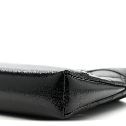 Chanel Shiny Crumpled Calfskin Quilted Nano 31 Shopping Bag Black 10 of 11
