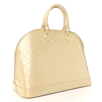 Louis Vuitton Vernis Alma GM Blanc Corail 3 of 11