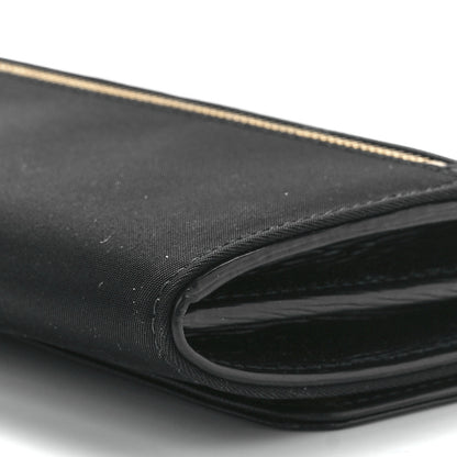 Prada Vitello Move Triangle Logo Continental Flap Travel Wallet Black 12 of 13