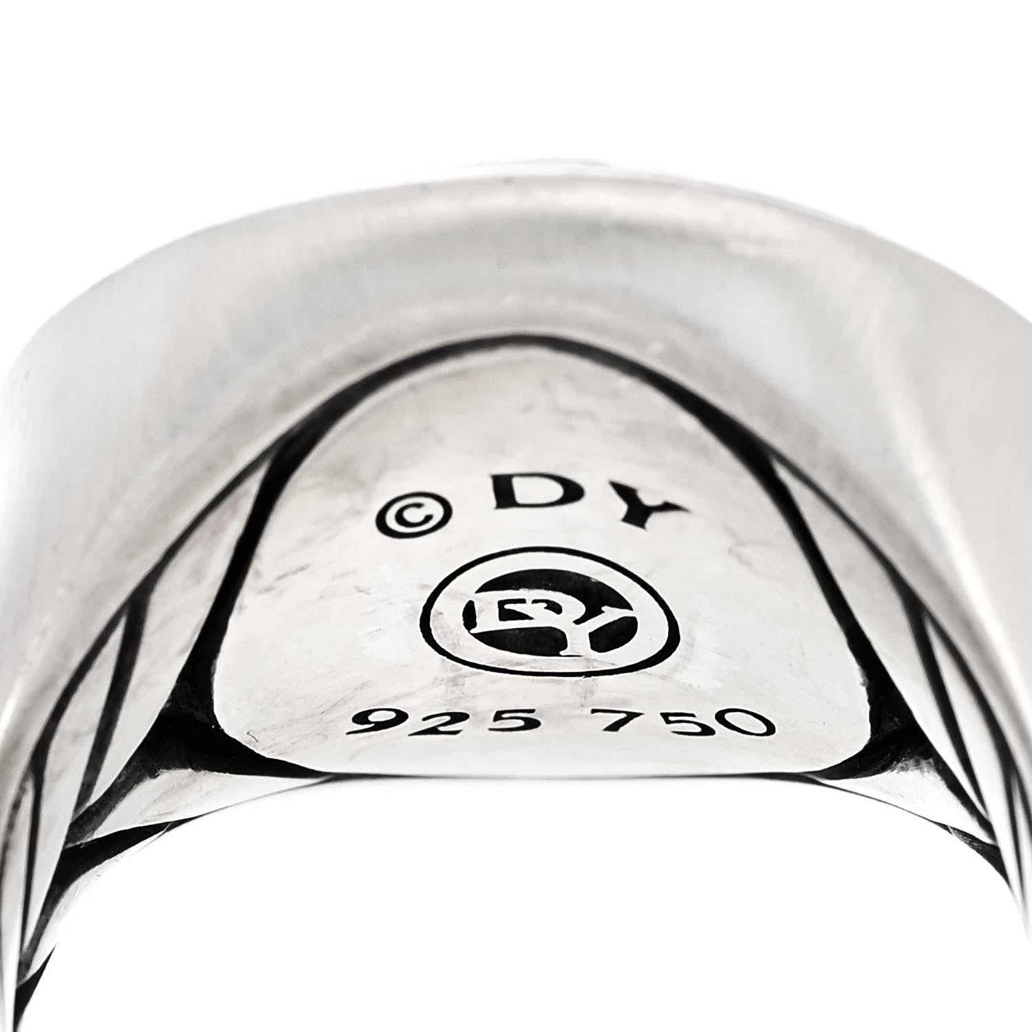 David Yurman Sterling Silver 18K Yellow Gold Diamond Maritime Compass Signet Ring 54 6.75 5 of 6