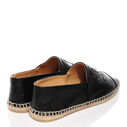 Chanel Lambskin CC Espadrilles 37 Black 4 of 8