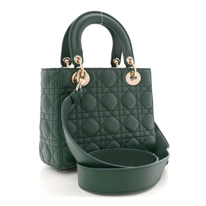 Christian Dior Lambskin Cannage Small My ABCDior Lady Dior Dark Green 3 of 10