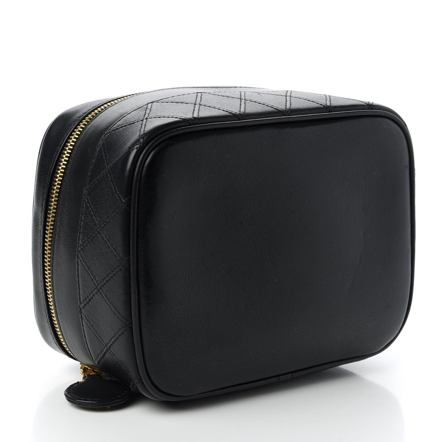 Calfskin Vanity Cosmetic Bag Black