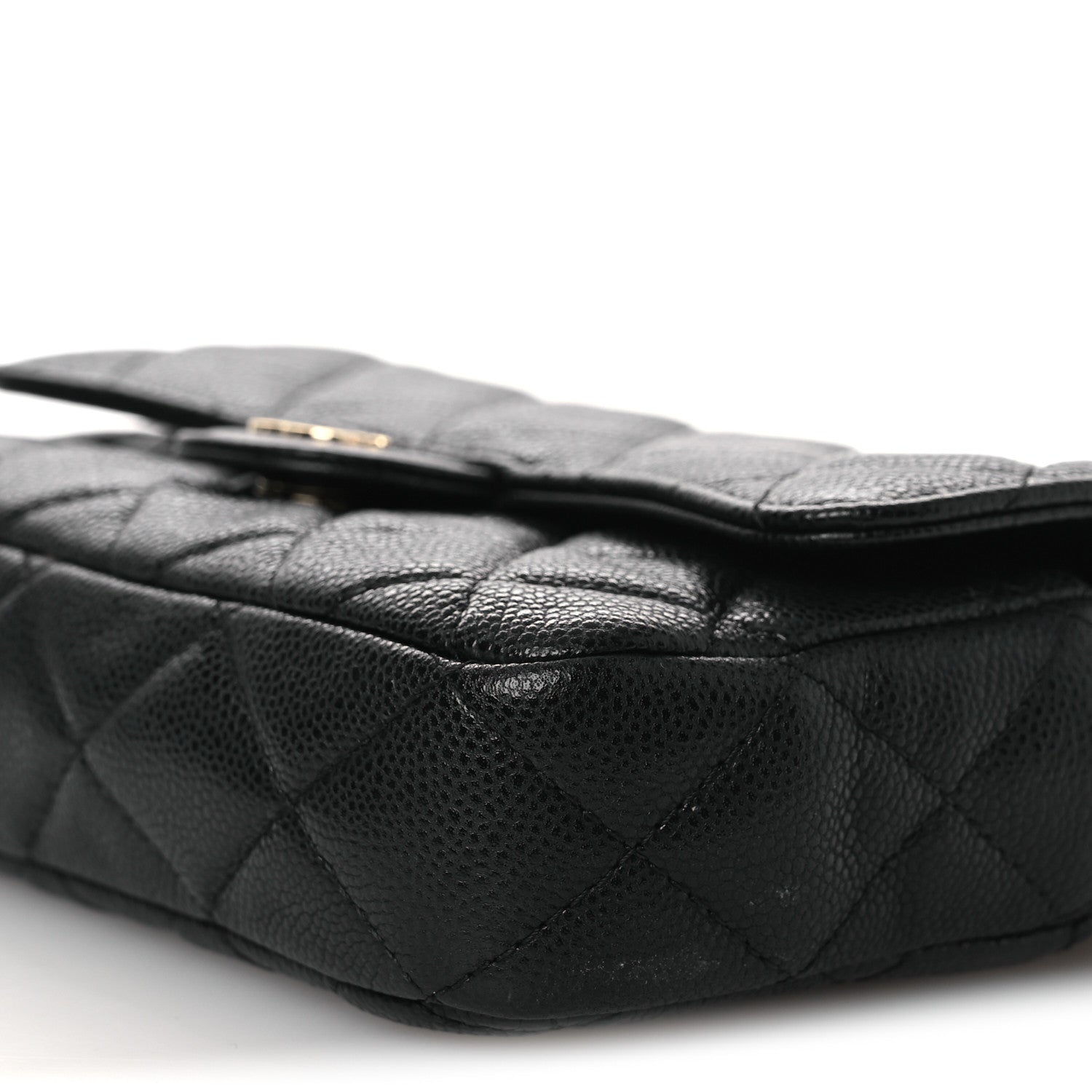 Chanel Caviar Quilted Flap Phone Holder With Chain Black 11 of 15