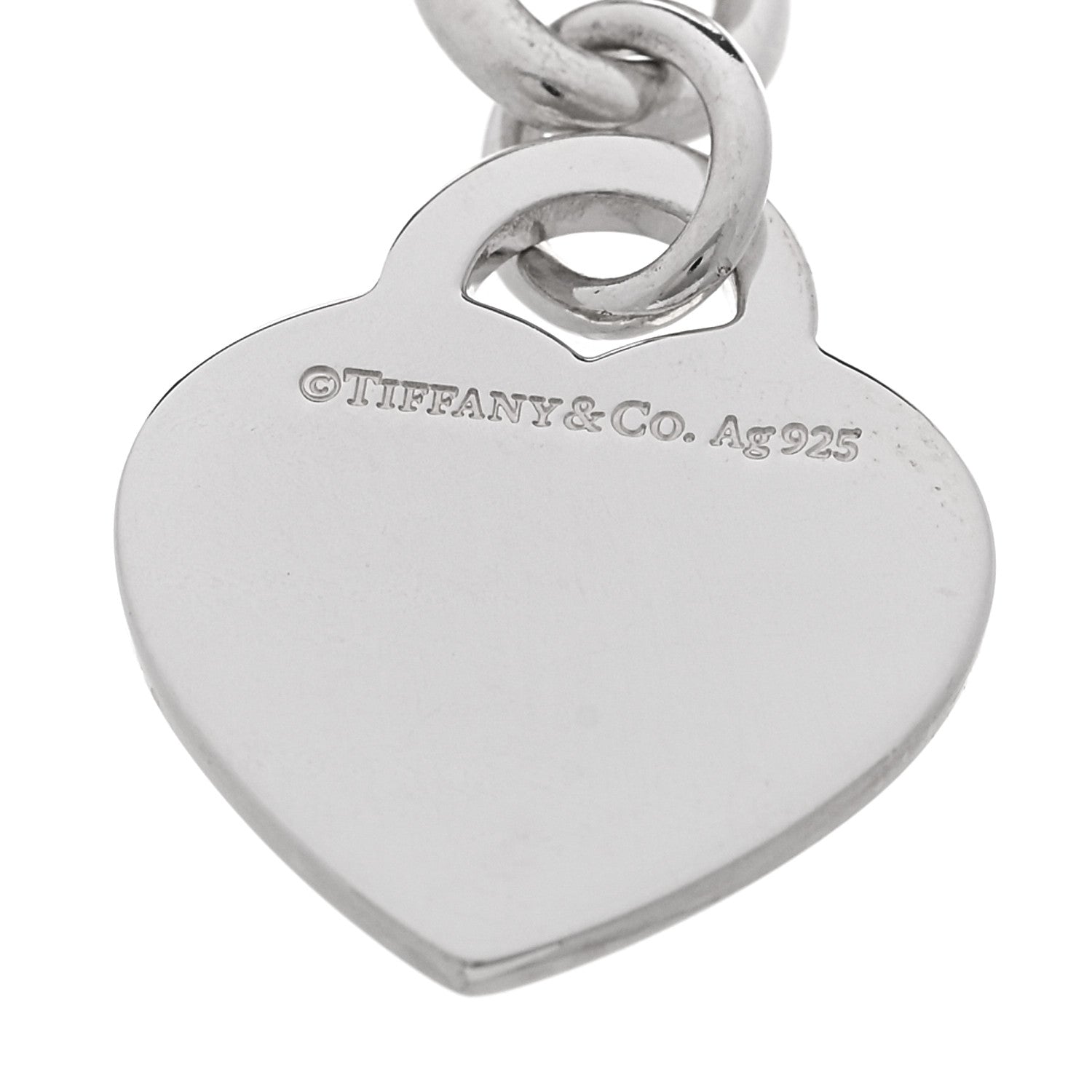 Tiffany Sterling Silver Heart Tag Charm Bracelet 4 of 5