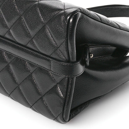 Chanel Metallic Goatskin Quilted Large City Rock Shopping Bag Black 10 of 11