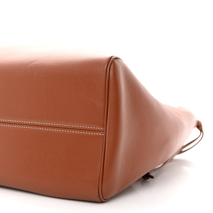 Celine Smooth Calfskin Cuir Triomphe Cabas Drawstring Tan 11 of 11